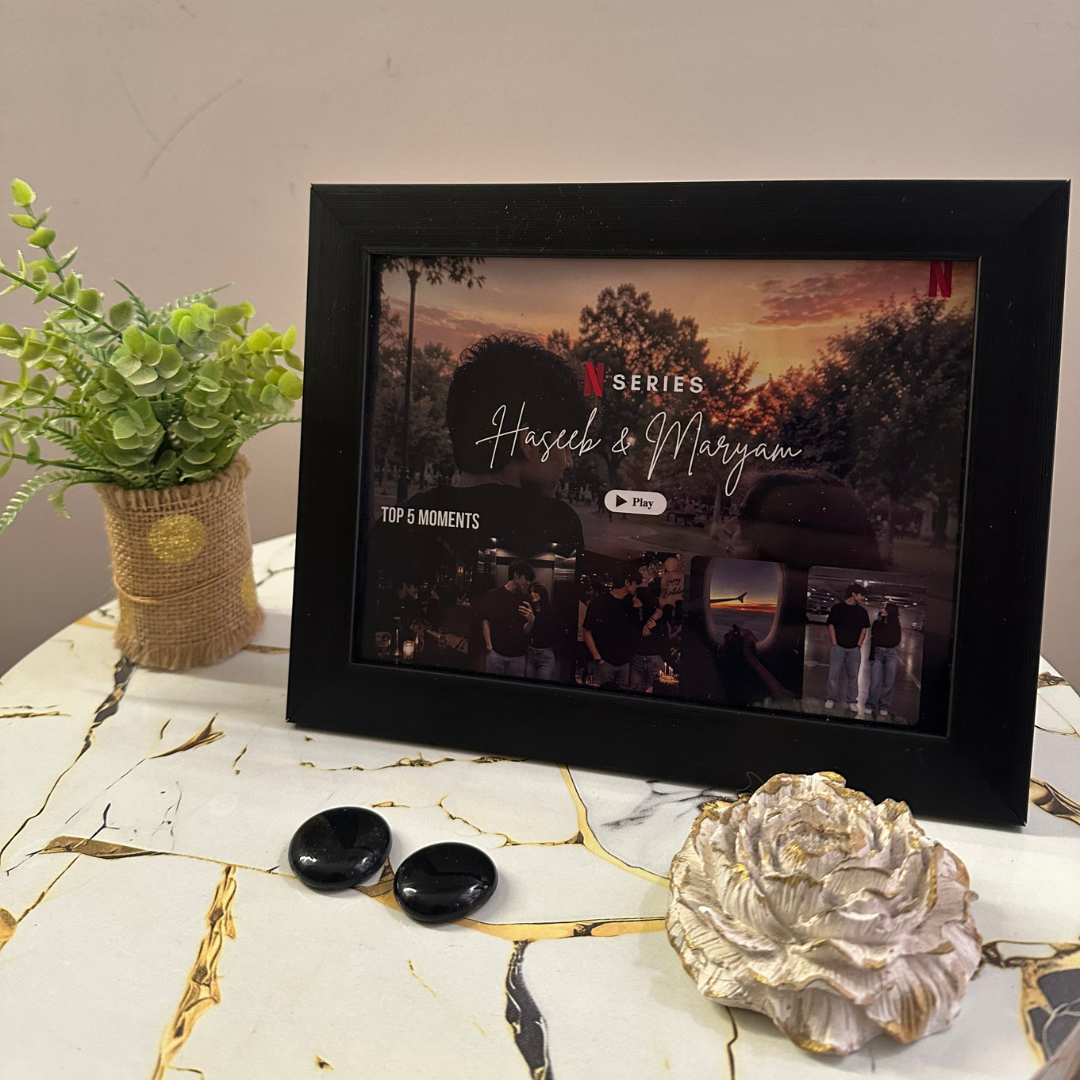 Personalized Netflix Style Photo Frame | Custom Couple Memories