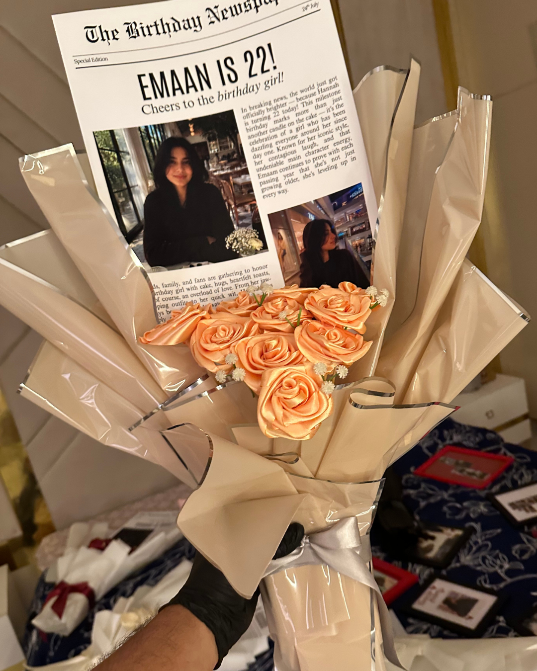 GiftToday Signature Birthday Newspaper Flowers Bouquet