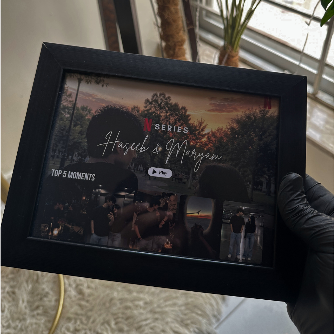 Personalized Netflix Style Photo Frame | Custom Couple Memories