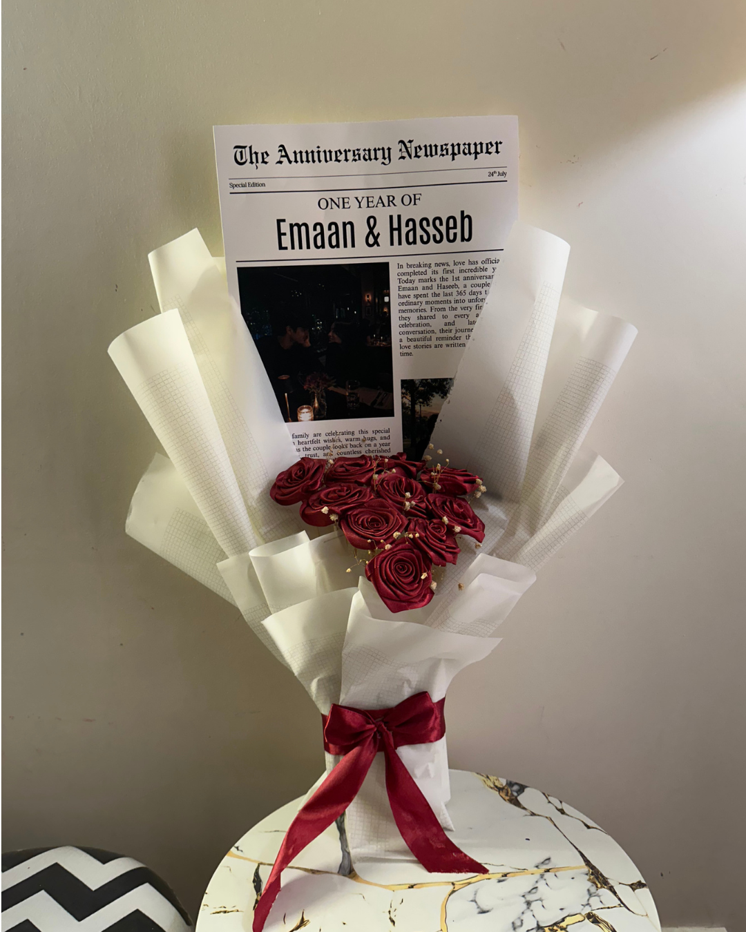 GiftToday Signature Anniversary Newspaper Flowers Bouquet