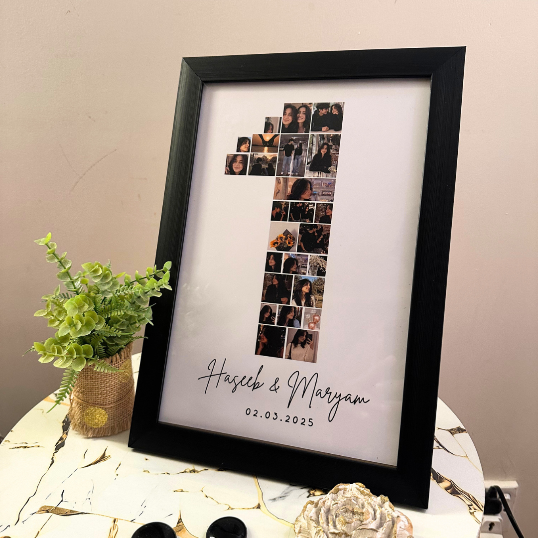 Personalized 1,3,5 & 10 Anniversary Photo Frame | 20 Photos Custom Collage