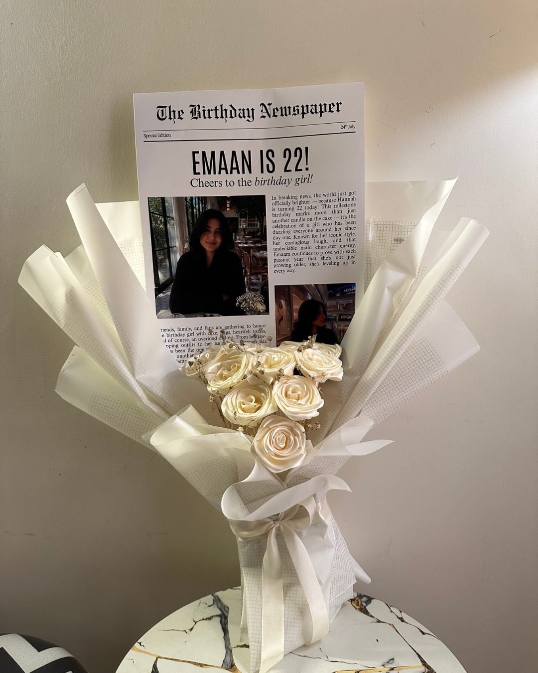 GiftToday Signature Birthday Newspaper Flowers Bouquet