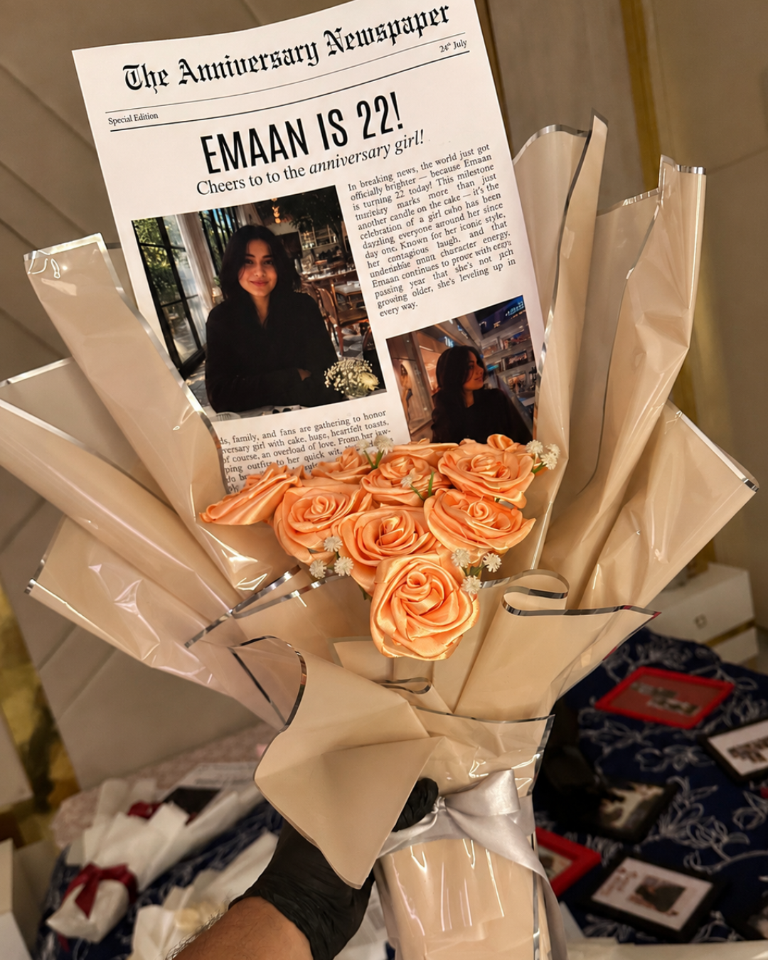 GiftToday Signature Anniversary Newspaper Flowers Bouquet