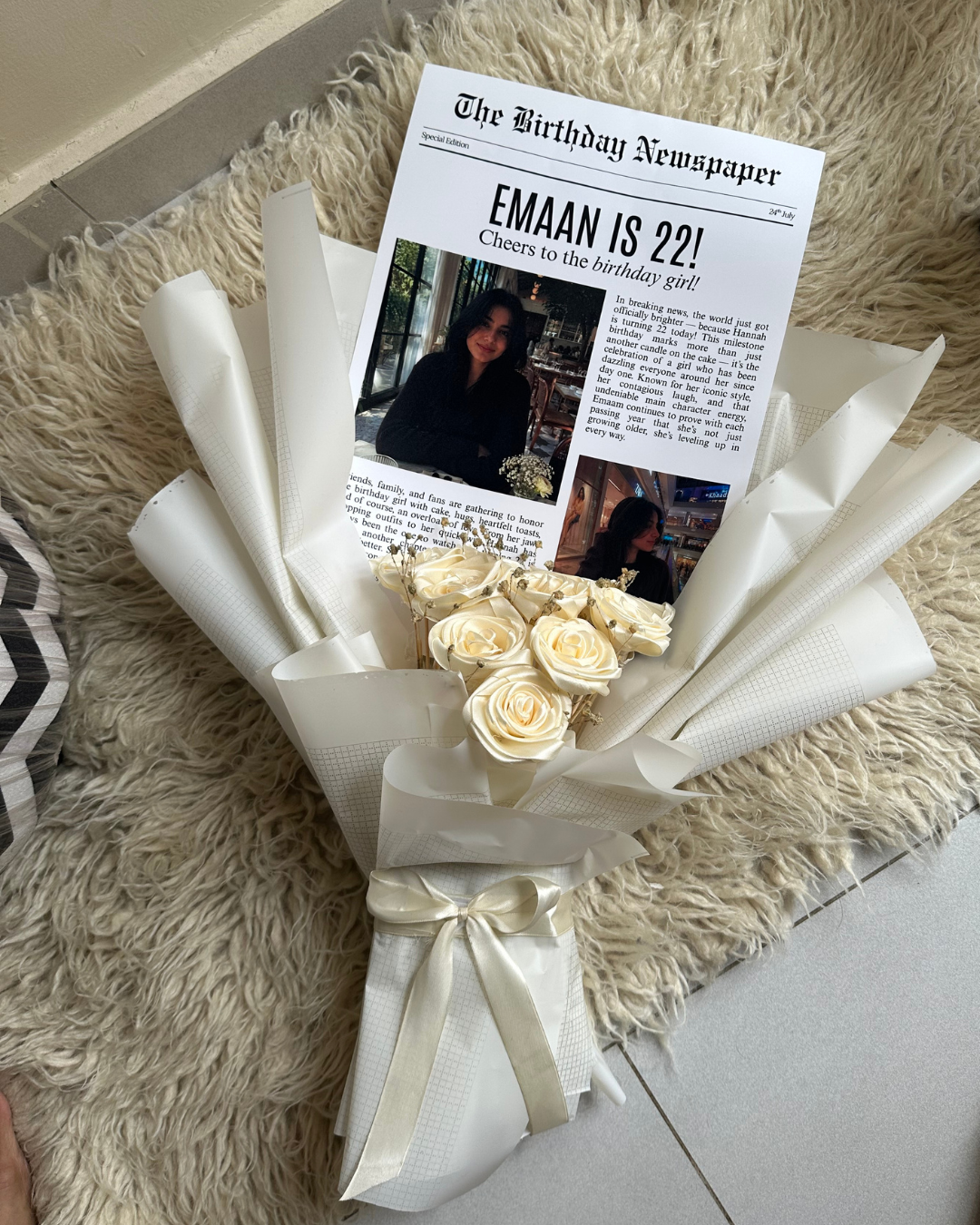 GiftToday Signature Birthday Newspaper Flowers Bouquet