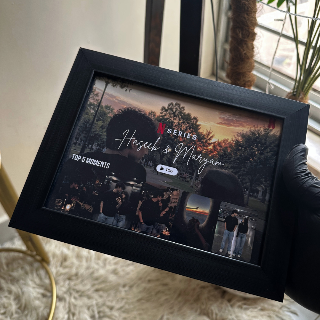 Personalized Netflix Style Photo Frame | Custom Couple Memories
