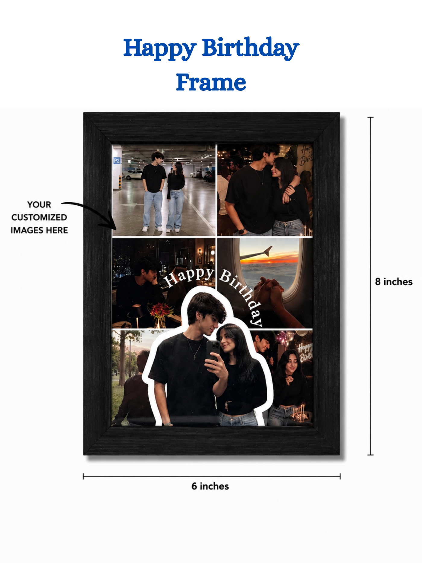 Birthday Memories Personalized Photo Collage Frame