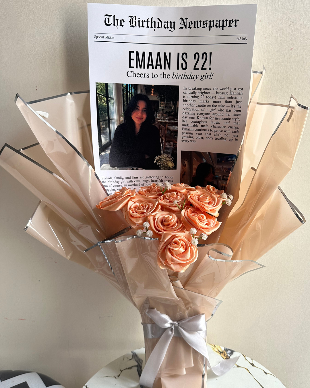 GiftToday Signature Birthday Newspaper Flowers Bouquet