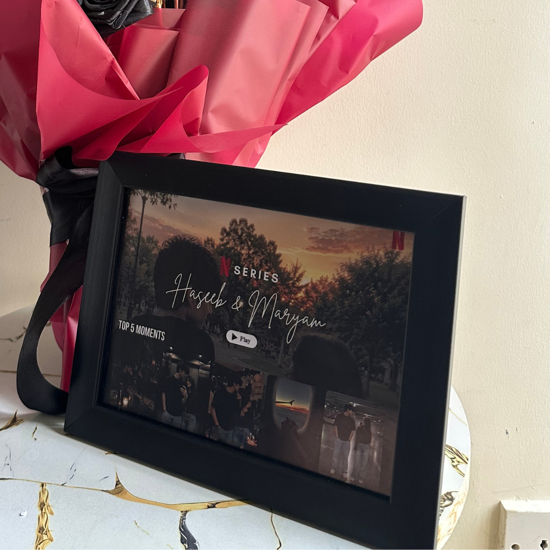 Personalized Netflix Style Photo Frame | Custom Couple Memories