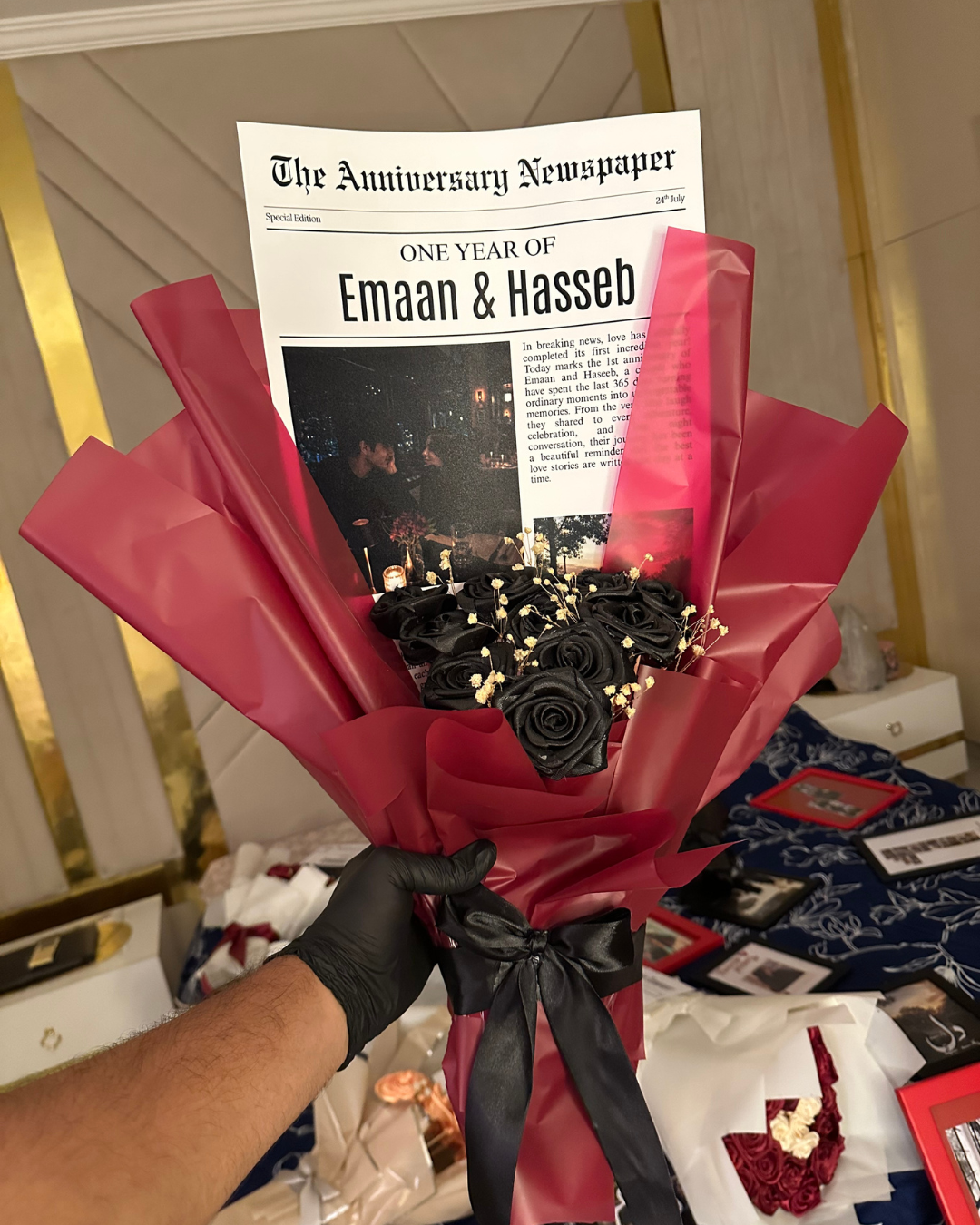 GiftToday Signature Anniversary Newspaper Flowers Bouquet
