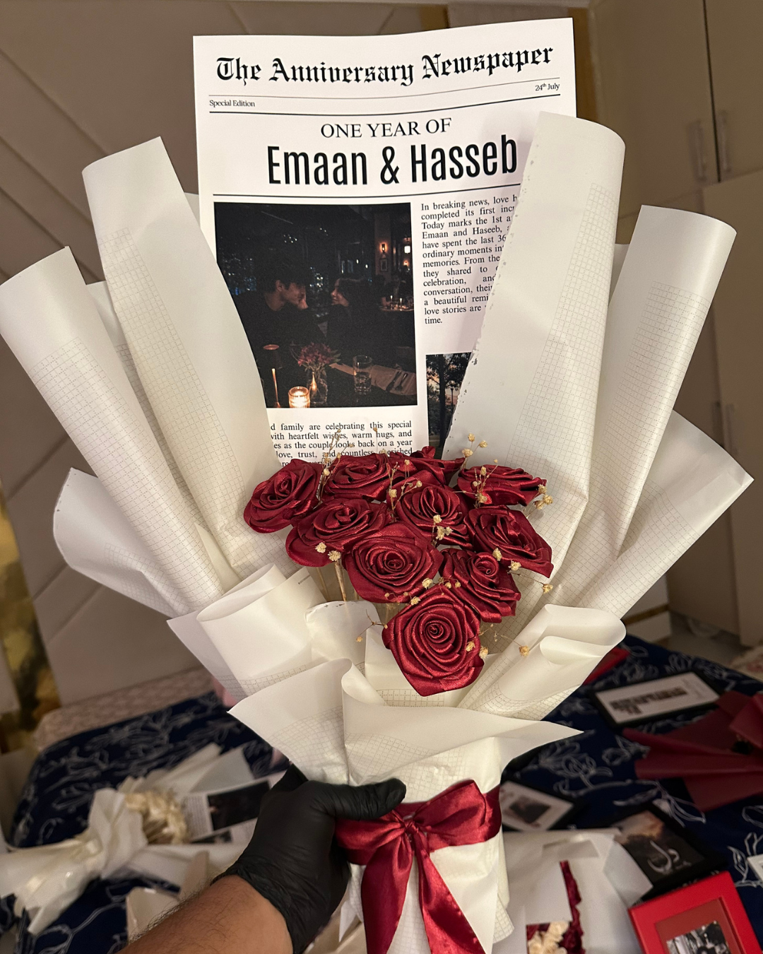 GiftToday Signature Anniversary Newspaper Flowers Bouquet