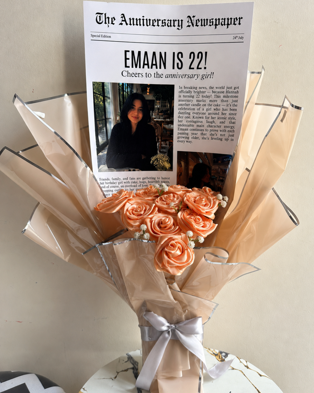 GiftToday Signature Anniversary Newspaper Flowers Bouquet