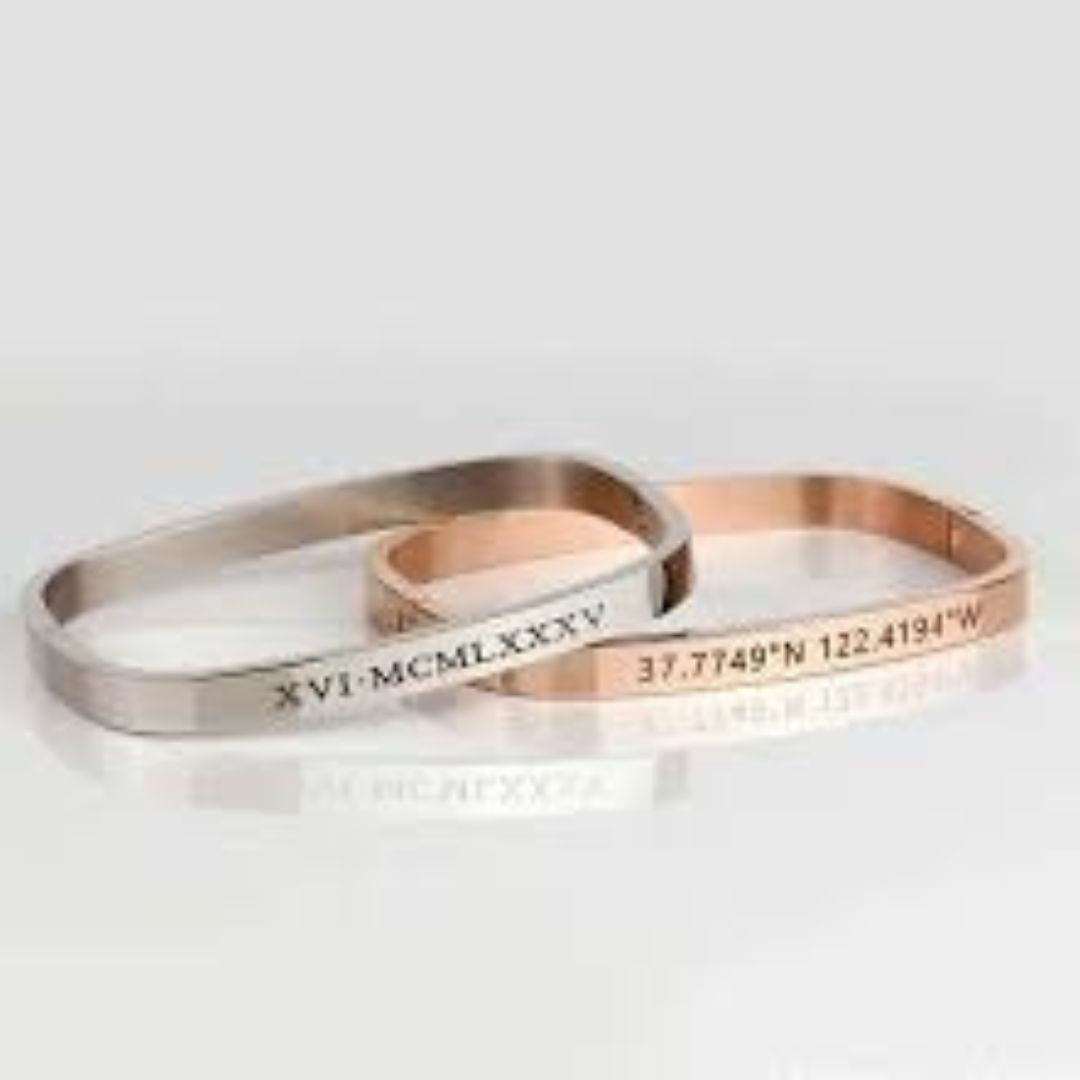 Engraved Disc Bracelet
