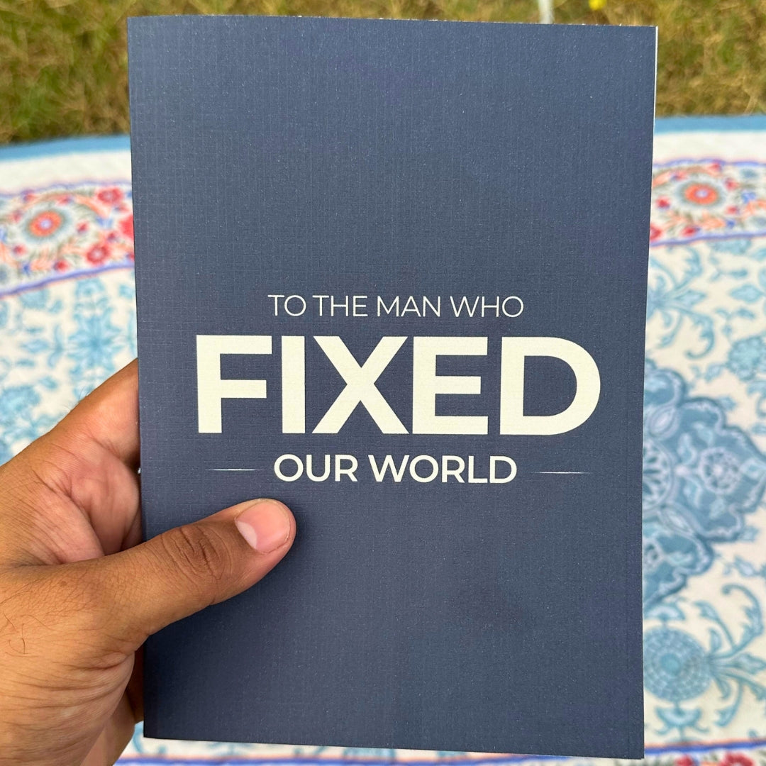 Father's Day "You Fixed Our World" Wrench Greeting Card