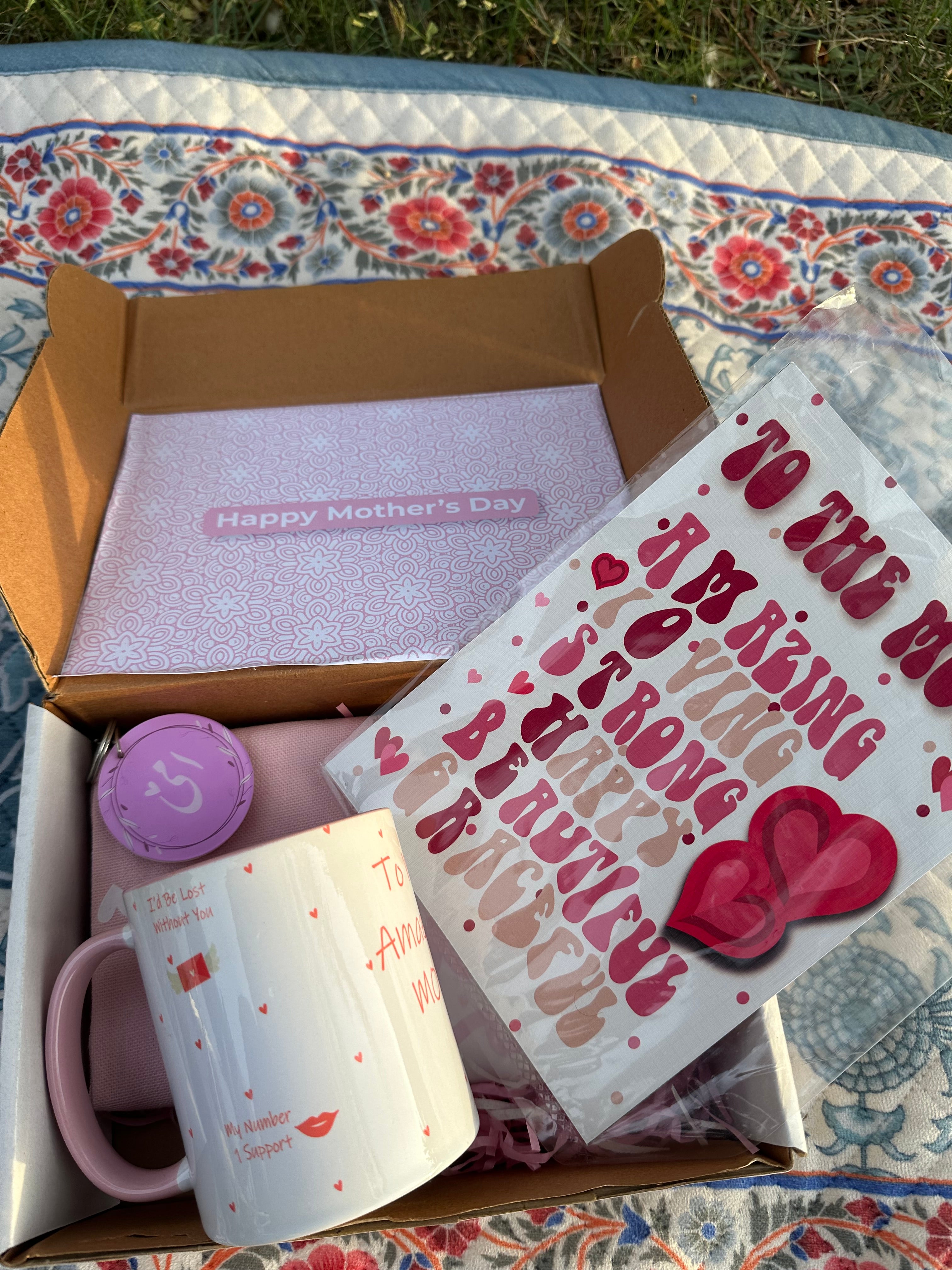 Mother’s Day Gift Mug, Card, Keychain & Premium Gift Box