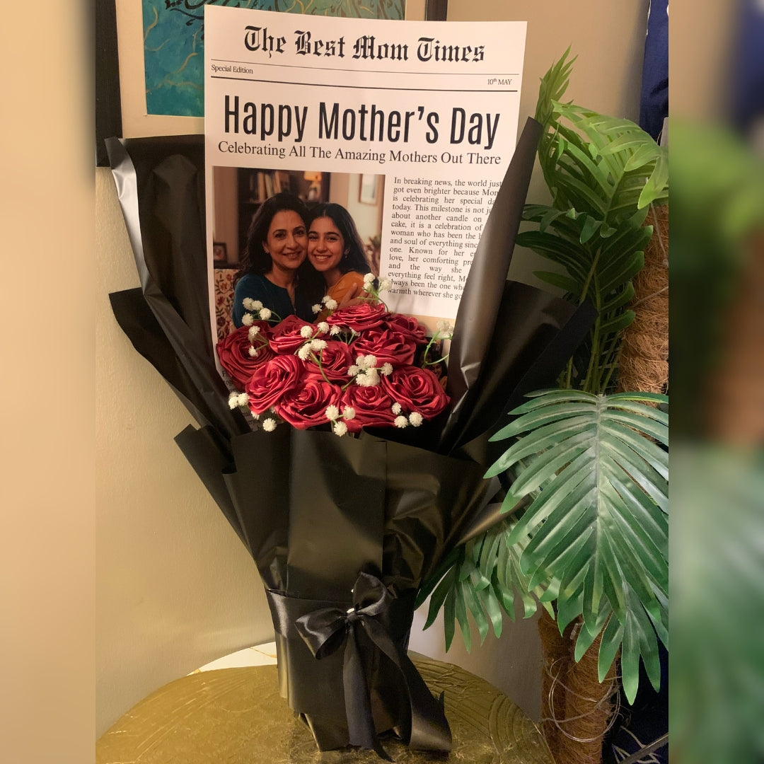 Custom Photo Mother’s Day Bouquet | Flowers Gift for Mom