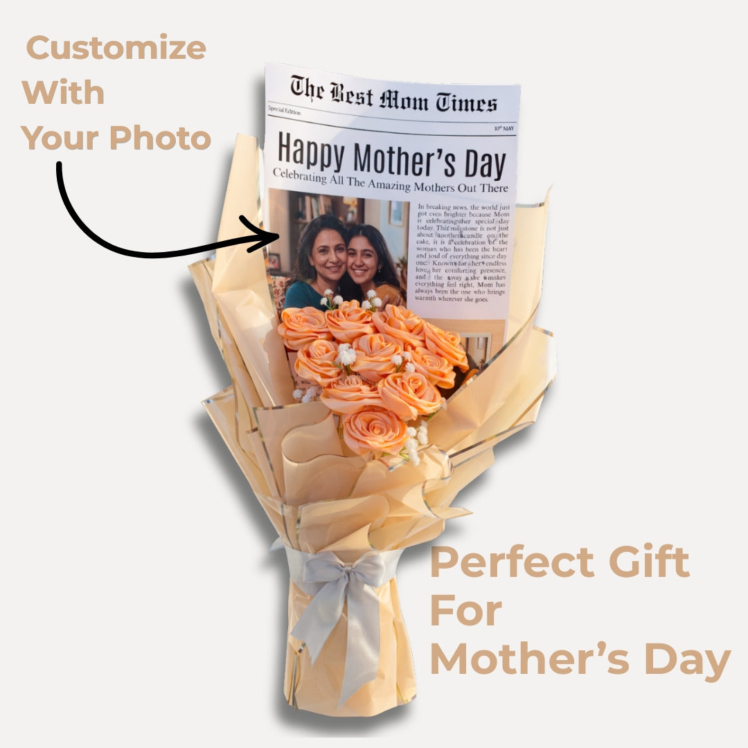Custom Photo Mother’s Day Bouquet | Flowers Gift for Mom