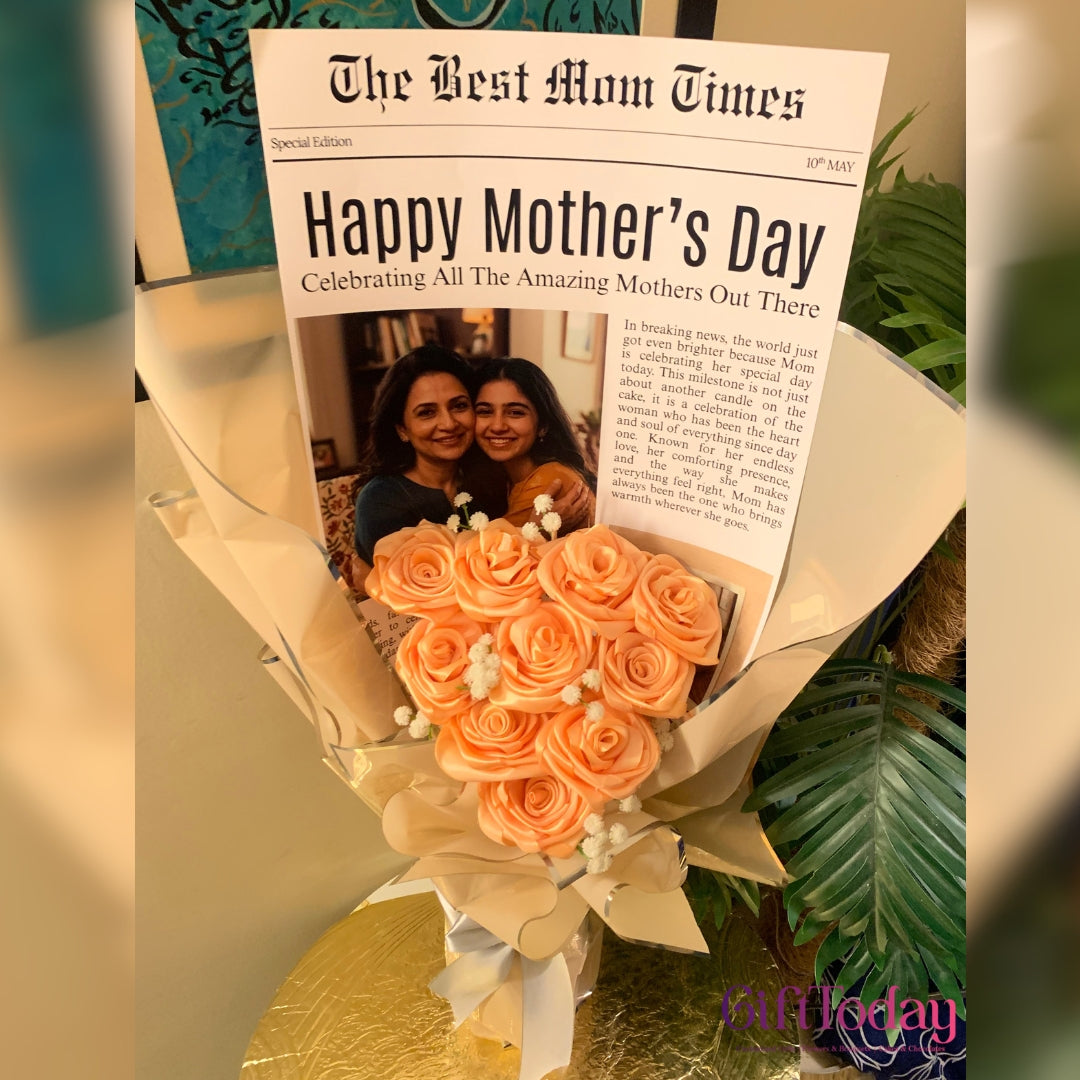Custom Photo Mother’s Day Bouquet | Flowers Gift for Mom