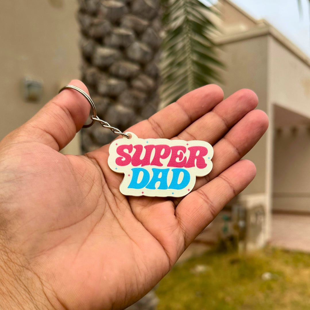 Super Dad Acrylic Keychain | Father's Day Gift for Dad