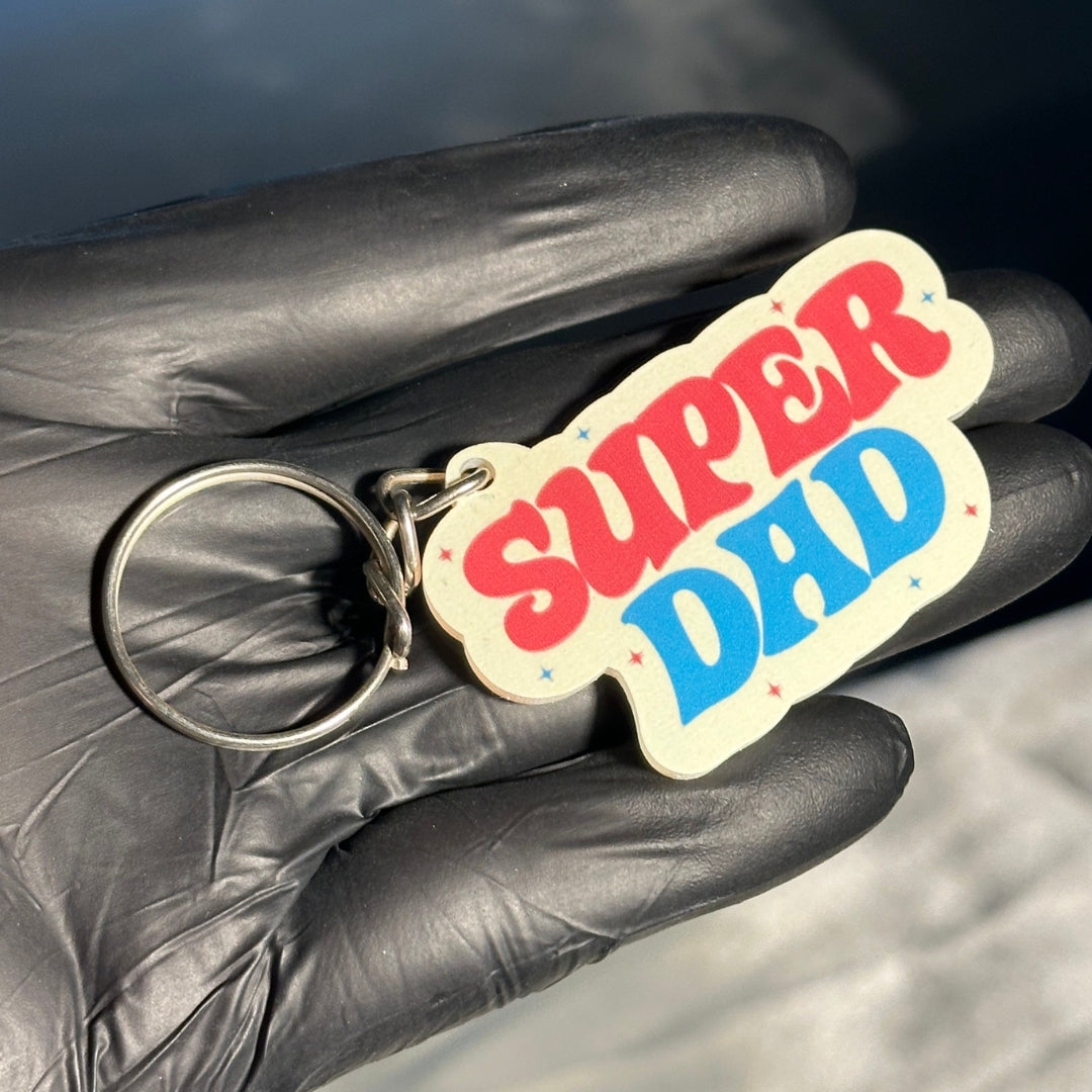 Super Dad Acrylic Keychain | Father's Day Gift for Dad