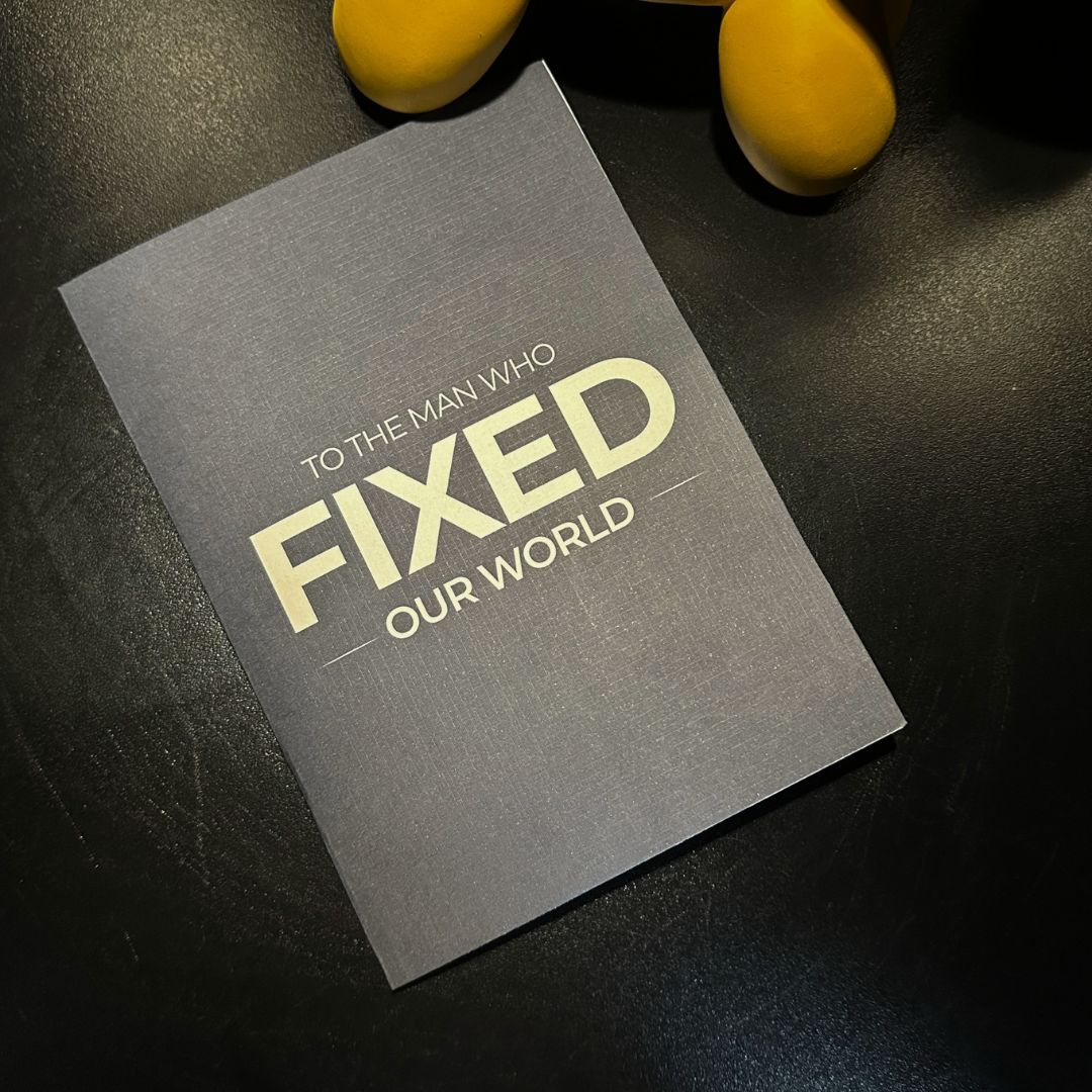 Father's Day "You Fixed Our World" Wrench Greeting Card