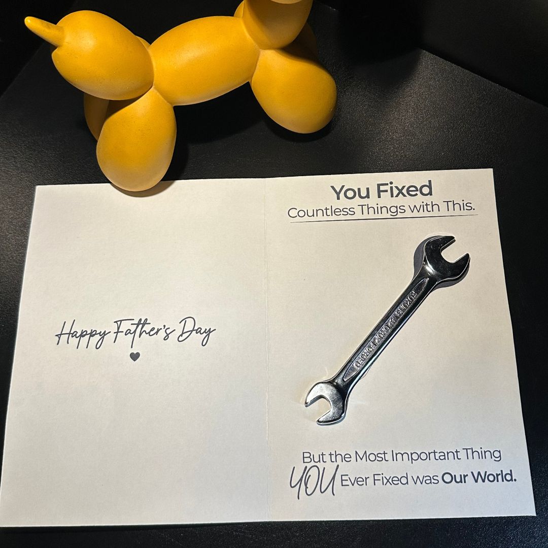 Father's Day Combo 3 | Wrench Greeting Card & Keychain