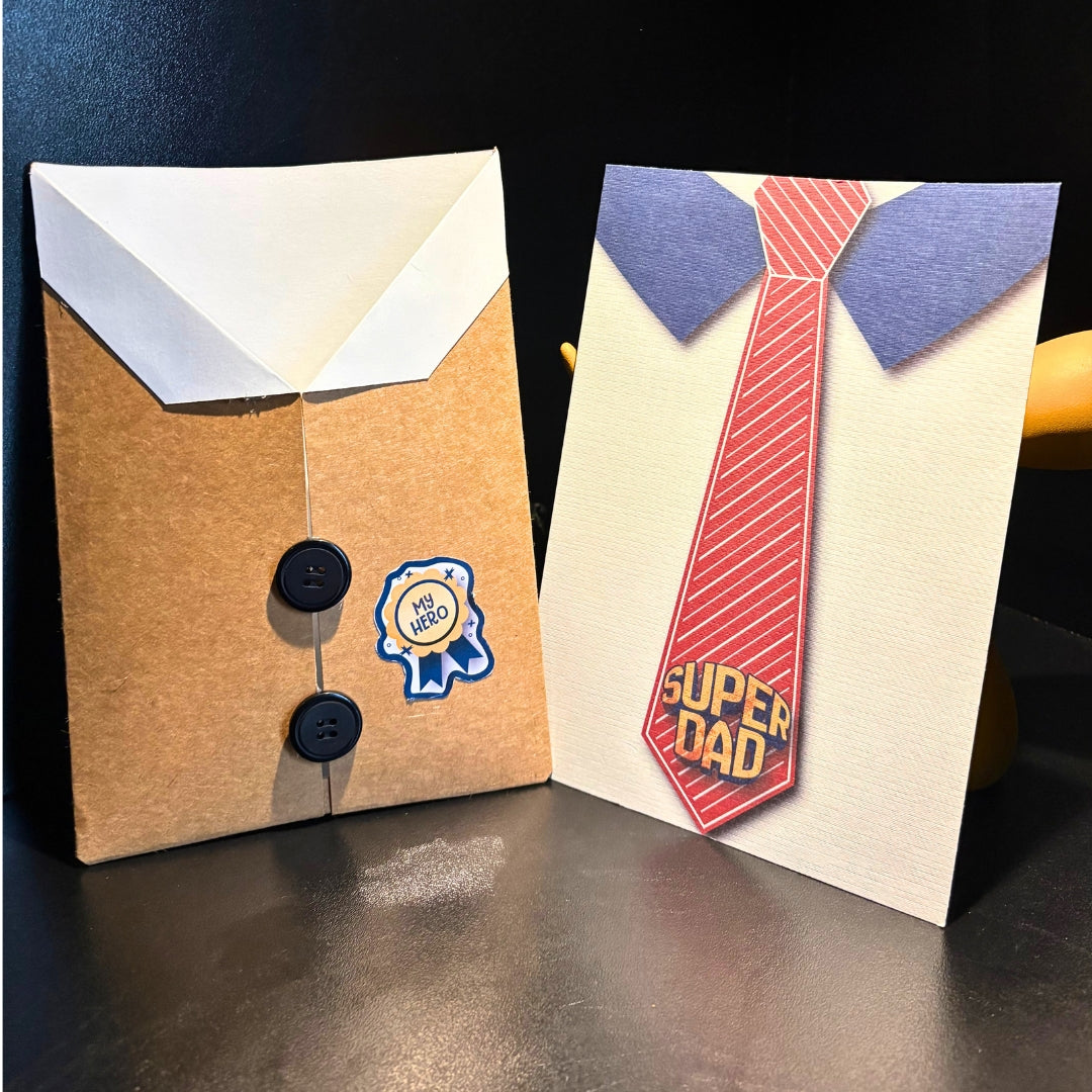 "Super Dad" Pull Greeting Card | Father's Day Surprise Card