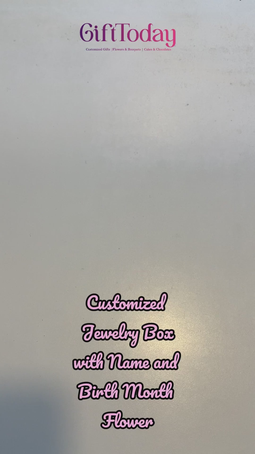 Customized Jewelry Box with Name and Birth Month Flower
