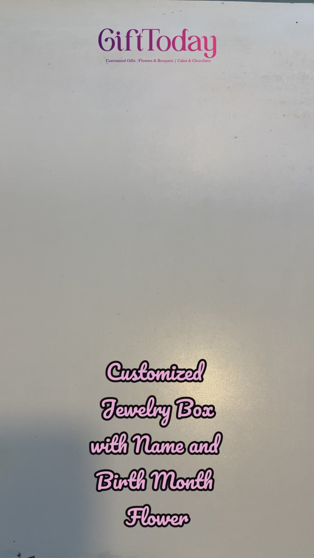 Customized Jewelry Box with Name and Birth Month Flower