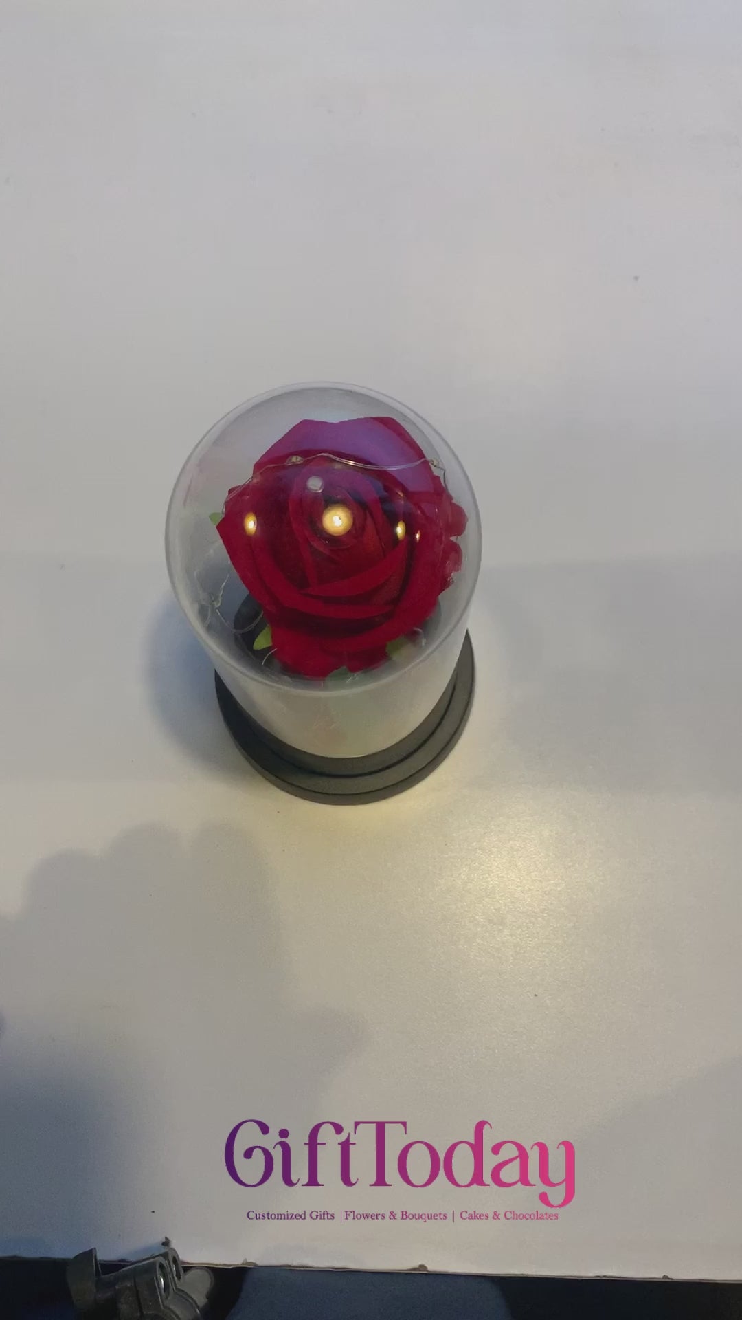 Elegant Everlasting Red Rose Ornament